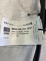 BMW 3 F30 F35 F31 Cavo di rilascio vano motore/cofano 7313783