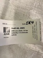 Audi A6 S6 C6 4F Kita salono detalė 4F9011215