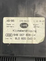 Audi A3 S3 8L Oro kondicionieriaus/ klimato/ pečiuko valdymo blokas (salone) 8L0820043D