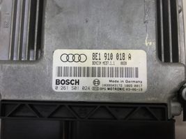 Audi A4 S4 B6 8E 8H Moottorinohjausyksikön sarja ja lukkosarja 8E1910018A