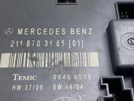 Mercedes-Benz E W211 Unité de commande module de porte 2118703185