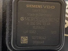 Mercedes-Benz A W169 Ilmamassan virtausanturi A0000943348