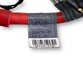 BMW 5 E60 E61 Câble de batterie positif 6989779