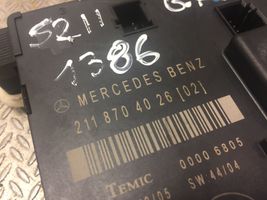 Mercedes-Benz E W211 Centralina/modulo portiere 2118704026