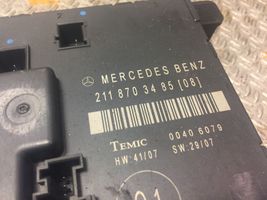 Mercedes-Benz E W211 Durų elektronikos valdymo blokas 2118703485