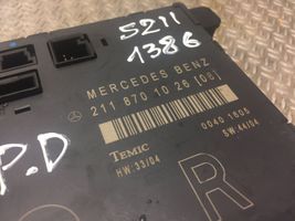 Mercedes-Benz E W211 Durų elektronikos valdymo blokas 2118701026