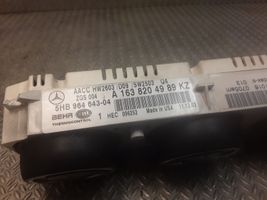 Mercedes-Benz ML W163 Interruttore ventola abitacolo 1638204989