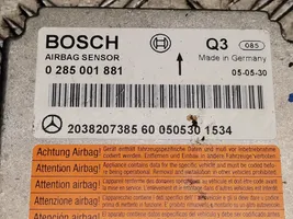 Mercedes-Benz CLK A209 C209 Sterownik / Moduł Airbag 2038207385