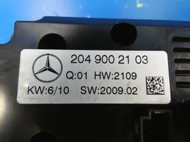 Mercedes-Benz C W204 Ilmastoinnin ohjainlaite 2049002103