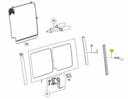 Mercedes-Benz Vito Viano W447 Rivestimento vetro lato posteriore A6396730070