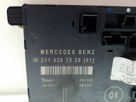 Mercedes-Benz E W211 Unité de commande module de porte 2118207526