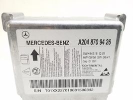 Mercedes-Benz C W204 Sterownik / Moduł Airbag A2048709426