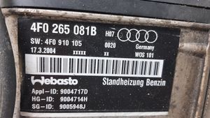 Audi A6 S6 C6 4F Auxiliary pre-heater (Webasto) 4F0265081B