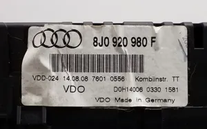Audi TT TTS Mk2 Velocímetro (tablero de instrumentos) 8J0820980F