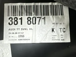 Audi TT TTS Mk2 Dvidurio galinių vietų šoninis apdailos skydas 8J8867035A