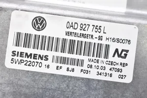 Volkswagen Touareg I Unité de commande, module ECU de moteur 0AD927755L