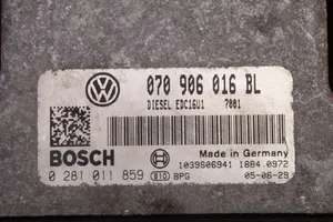 Volkswagen Touareg I Unité de commande, module ECU de moteur 070906016BL