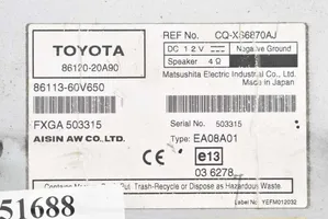Toyota Avensis Verso Radio/CD/DVD/GPS-pääyksikkö 86120-20A90