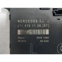 Mercedes-Benz E W211 Oven ohjainlaite/moduuli 2118701126