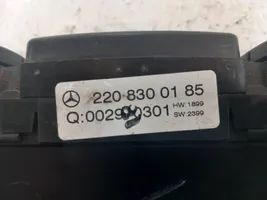 Mercedes-Benz S W220 Gaisa kondicioniera / klimata kontroles / salona apsildes vadības bloks (salonā) 2208300185