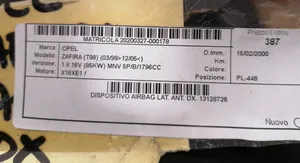 Opel Zafira A Sānu drošības spilvens 13128726