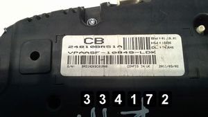 Nissan Qashqai Compteur de vitesse tableau de bord 24810brs51a