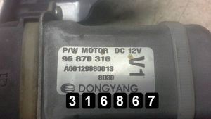 Chevrolet Aveo Etuoven ikkunan nostin moottorilla 96870316