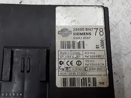 Nissan Almera N16 Oven keskuslukituksen ohjausyksikön moduuli 28550bn778