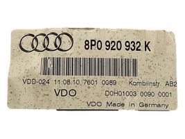 Audi A3 S3 A3 Sportback 8P Nopeusmittari (mittaristo) 8P0920932K