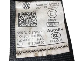 Volkswagen Golf VI Front seatbelt 1K4857706BK