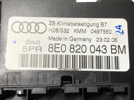 Audi A4 S4 B6 8E 8H Блок управления кондиционера воздуха / климата/ печки (в салоне) 8E0820043BM