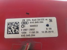 Audi A8 S8 D4 4H Takaluukun takavalot 4H0945094