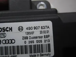 Audi A4 S4 B5 8D ESP (elektroniskās stabilitātes programmas) sensors (paātrinājuma sensors) 4B0907637A