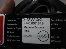 Volkswagen PASSAT B8 Szyna regulacji pasa bezpieczeństwa 4M0857819