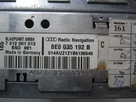 Audi A4 S4 B6 8E 8H Unidad delantera de radio/CD/DVD/GPS 8E0035192B
