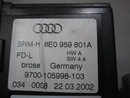 Audi A4 S4 B6 8E 8H Moteur de lève-vitre de porte arrière 8E0959801A