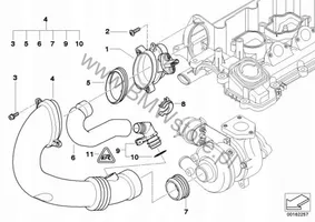 BMW X3 E83 Tubo di aspirazione dell’aria turbo 7786777