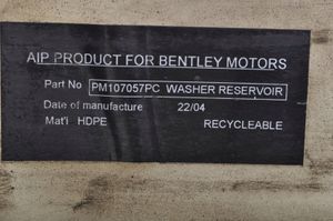 Bentley Arnage Réservoir de liquide lave-glace PM107057PC