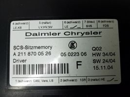 Mercedes-Benz CLS C219 Istuimen säädön moduuli A2118700526