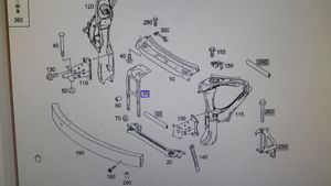 Mercedes-Benz ML W164 Support, fixation radiateur A1646200431