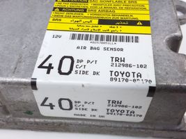 Toyota Yaris Airbag control unit/module 212986102