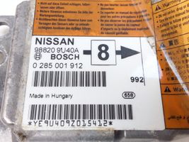 Nissan Note (E11) Turvatyynyn ohjainlaite/moduuli 988209U40A