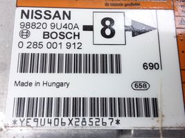 Nissan Note (E11) Turvatyynyn ohjainlaite/moduuli 988209U40A