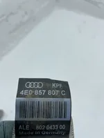 Audi A8 S8 D3 4E Pas bezpieczeństwa fotela tylnego środkowego 4E0857807C