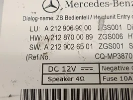 Mercedes-Benz E W212 Radio/CD/DVD/GPS-pääyksikkö A2129069900