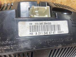 Mercedes-Benz E W211 Tachimetro (quadro strumenti) A2115408747