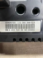 Mercedes-Benz CLC CL203 Tachimetro (quadro strumenti) A2035409448