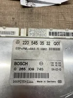 Mercedes-Benz S W220 ESP (stabilumo sistemos) valdymo blokas 2205453532