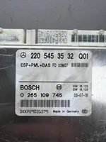 Mercedes-Benz S W220 Aktiivijousituksen ohjainlaite (ESP) A2205453532
