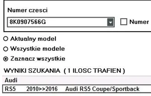 Audi RS5 Altre centraline/moduli 8K0.907.566G